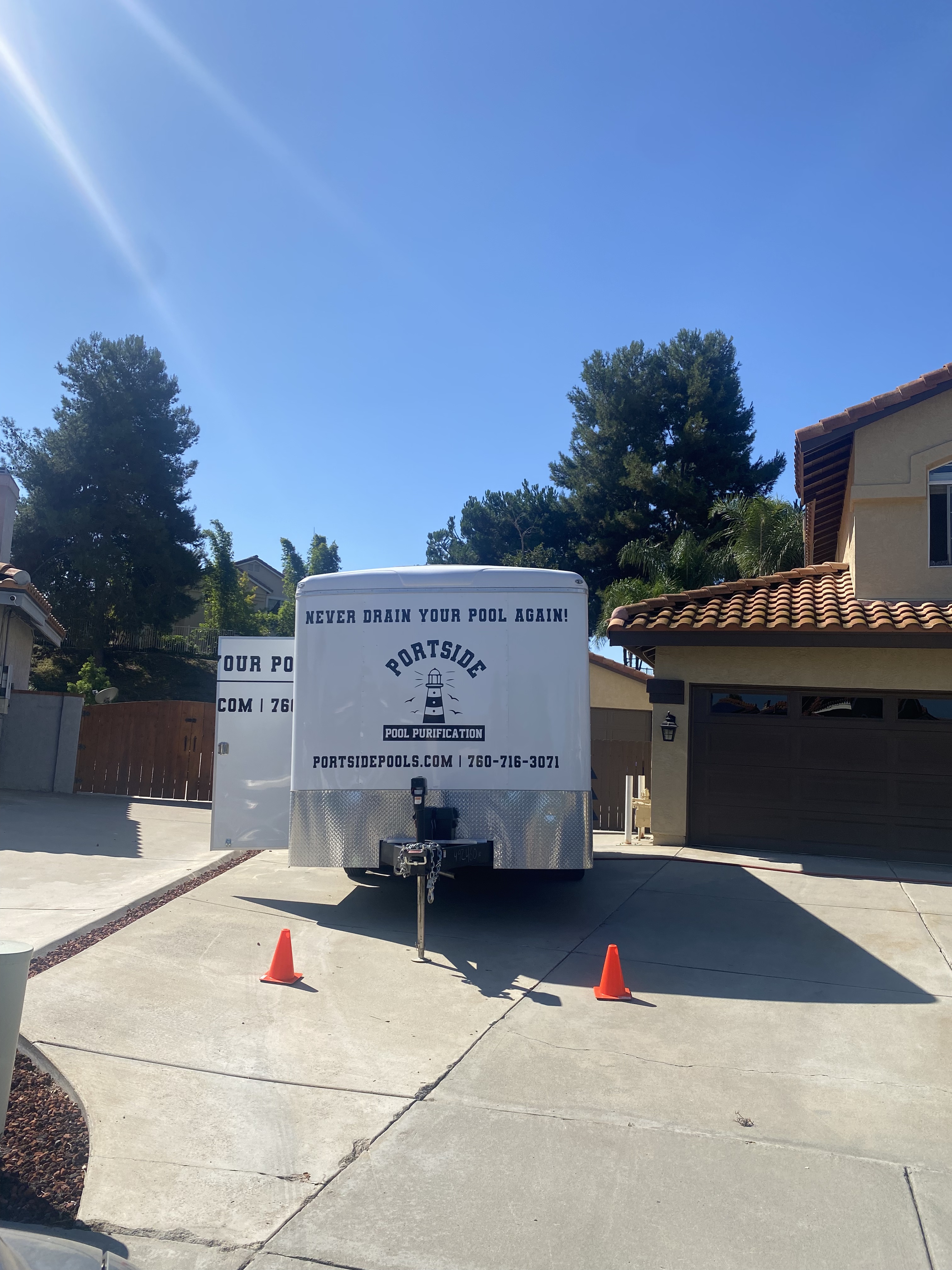 Mobile pool reverse osmosis trailer in Oceanside CA